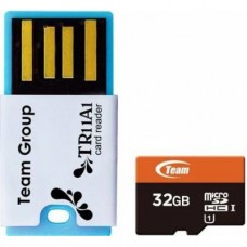 Карта памяти Team 32GB UHS-1 Team + Reader TR11A1 Red (TUSDH32GUHS30)