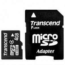 Карта памяти Transcend 4Gb microSDHC class 4 (TS4GUSDHC4)