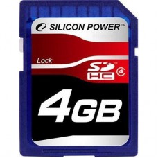 Карта памяти Silicon Power 4Gb SDHC class 4 (SP004GBSDH004V10)