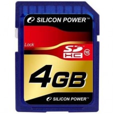 Карта памяти Silicon Power 4Gb SDHC class 10 (SP004GBSDH010V10)