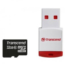 Карта памяти Transcend Miсro-SDHC memory card 32GB + P3 Card Reader, class 10 (TS32GUSDHC10-P3)