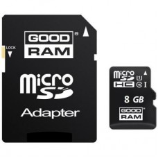 Карта памяти Goodram 8Gb microSDHC class 10 (SDU8GHCUHS1AGRR10)