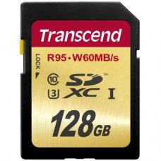 Карта памяти Transcend 128Gb SDXC class 10 UHS-I U3 (TS128GSDU3)