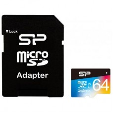Карта памяти Silicon Power 32GB microSD class10 UHS-I Superior COLOR (SP032GBSTHDU1V20SP)