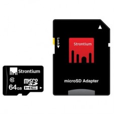 Карта памяти Strontium Flash 64GB microSD class10 UHS-1 (SR64GTFC10A)