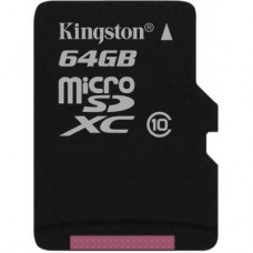 Карта памяти Kingston 64GB microSD class 10 (SDCX10/64GBSP)