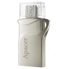 USB флеш накопитель Apacer 32GB AH173 Silver USB 2.0 OTG (AP32GAH173S-1)