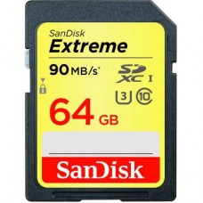 Карта памяти SanDisk Extreme SDXC 64GB Class 10 UHS-I U3 (SDSDXNE-064G-GNCIN)
