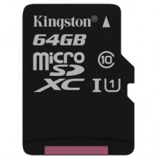 Карта памяти Kingston 64GB microSDXC Class 10 UHS-I (SDC10G2/64GBSP)