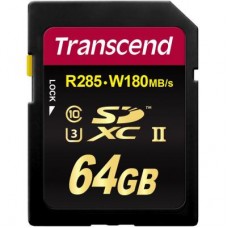 Карта памяти Transcend 64GB SDXC Class 10 UHS-II U3 (TS64GSD2U3)