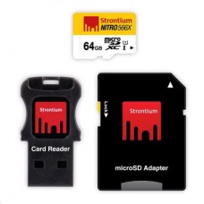 Карта памяти Strontium Flash 64GB microSDXC Class10 USH-I 566X (SRN64GTFU1C)