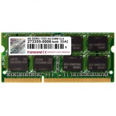 Модуль памяти для ноутбука SoDIMM DDR3 4GB 1333 MHz Transcend (TS512MSK64V3N)