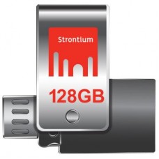 USB флеш накопитель Strontium Flash 128GB Nitro Plus Silver OTG USB 3.0 (SR128GSLOTG1Z)