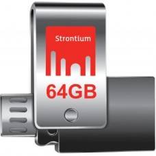 USB флеш накопитель Strontium Flash 64GB Nitro Plus Silver OTG USB 3.0 (SR64GSLOTG1Z)