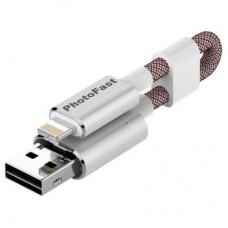 USB флеш накопитель PhotoFast 32GB MemoriesCable GEN3 Silver Lightning USB 2.0 (MCG3U3R32GB)