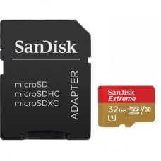 Карта памяти SanDisk 32GB microSD Class10 UHS-I V30 4K Extreme Action (SDSQXVF-032G-GN6AA)