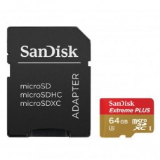 Карта памяти SanDisk 64GB microSDXC Class10 UHS-I V30 4K Extreme Action (SDSQXVF-064G-GN6AA)