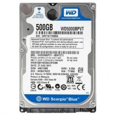 Жесткий диск для ноутбука 2.5" 500GB WD (#WD5000BPVX#)