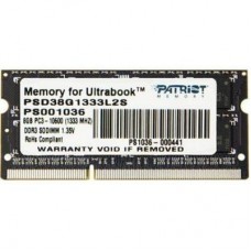 Модуль памяти для ноутбука SoDIMM DDR3L 8GB 1333 MHz Patriot (PSD38G1333L2S)