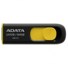 USB флеш накопитель ADATA 64GB UV128 Black-Yellow USB 3.0 (AUV128-64G-RBY)