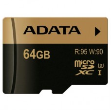 Карта памяти ADATA 64GB microSD class 10 XPG UHS-I U3 (AUSDX64GXUI3-R)