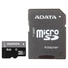 Карта памяти ADATA 8GB microSD class 10 (AUSDH8GUICL10-RA1)