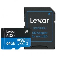 Карта памяти Lexar 64GB microSDXC class 10 UHS-I (LSDMI64GBBEU633A)