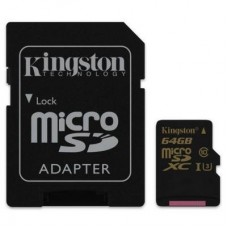 Карта памяти Kingston 64GB microSDXC class 10 UHS-I U3 4K (SDCG/64GB)