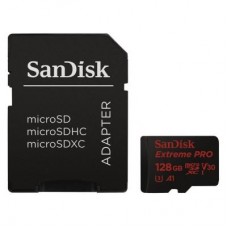 Карта памяти SanDisk 128GB microSD class 10 V30 A1 UHS-I U3 4K Extreme Pro (SDSQXCG-128G-GN6MA)