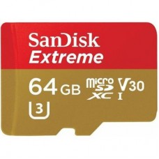 Карта памяти SanDisk 64GB microSD class 10 V30 A1 UHS-I U3 4K Extreme Action (SDSQXAF-064G-GN6AA)