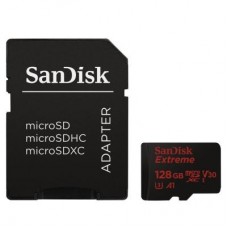Карта памяти SanDisk 128GB microSD class 10 A1 V30 UHS-I U3 Extreme Action (SDSQXAF-128G-GN6AA)