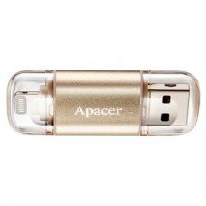 USB флеш накопитель Apacer 64GB AH190 Gold USB 3.1/Lightning (AP64GAH190C-1)