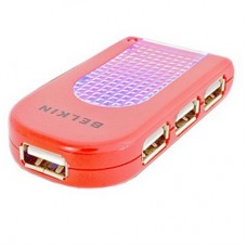 Концентратор Belkin USB Lighted Travel Hub (F5U034ERRED)