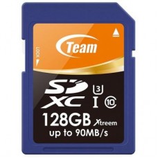 Карта памяти Team 128GB SDXC Class 10 UHS-I/U3 XTreem (TSDXC128GU301)