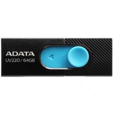 USB флеш накопитель ADATA 64GB UV220 Black/Blue USB 2.0 (AUV220-64G-RBKBL)