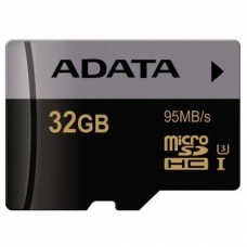 Карта памяти ADATA 32GB microSD class 10 UHS-I U3 V30 Premier Pro (AUSDH32GUI3V30G-RA1)