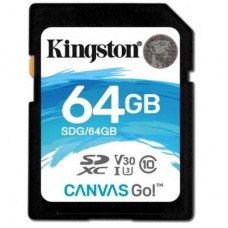 Карта памяти Kingston 64GB SDXC class 10 UHS-I U3 Canvas Go (SDG/64GB)