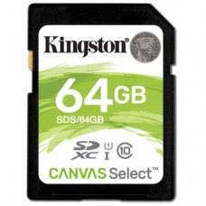 Карта памяти Kingston 64GB SDXC class 10 UHS-I U1 Canvas Select (SDS/64GB)