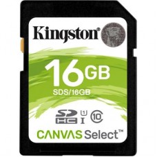 Карта памяти Kingston 16GB SDHC class 10 UHS-I Canvas Select (SDS/16GB)