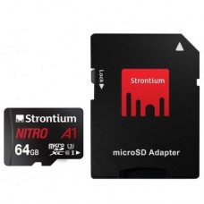 Карта памяти Strontium Flash 64GB microSDXC class 10 UHS-1 U3 (SRN64GTFU3A1A)