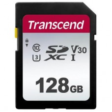 Карта памяти Transcend 128GB SDXC class 10 UHS-I U3 V30 (TS128GSDC300S)