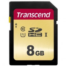 Карта памяти Transcend 8GB SDHC class 10 UHS-I U1 (TS8GSDC500S)