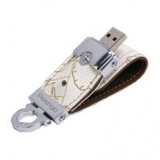 USB флеш накопитель Prestigio 16Gb Leather Flash White (PLDF16MPWHA)