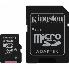 Карта памяти 64Gb microSDXC class 10 Kingston (SDCX10/64GB)