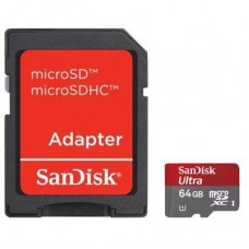 Карта памяти SanDisk 64Gb microSDXC Ultra UHS-I (SDSDQU-064G-U46A)