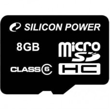 Карта памяти Silicon Power 8Gb microSDHC class 6 (SP008GBSTH006V10)