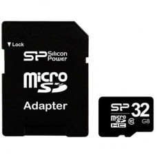 Карта памяти Silicon Power 32Gb microSDHC class 10 (SP032GBSTH010V10-SP)