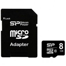 Карта памяти Silicon Power 8Gb microSDHC class 10 (SP008GBSTH010V10-SP)
