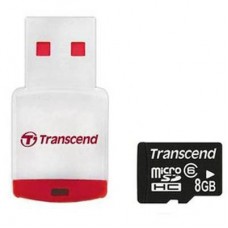 Карта памяти Transcend 8Gb microSDHC class 10 (TS8GUSDHC10-P3)