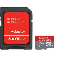 Карта памяти SanDisk 16Gb microSDHC Ultra class 6 (SDSDQY-016G-U46A)